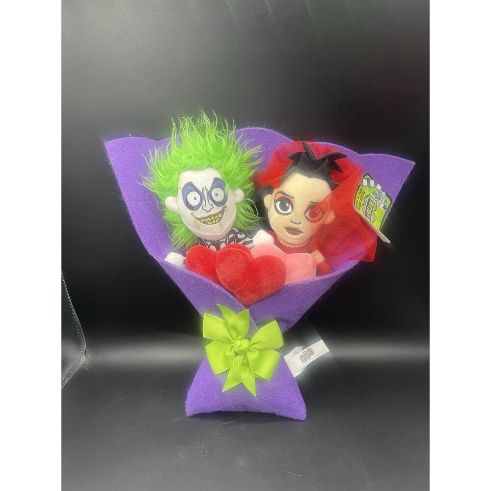 BEETLEJUICE & LYDIA Valentine's Day 13" Plush Bouquet 2025 Ruz NEW Hearts